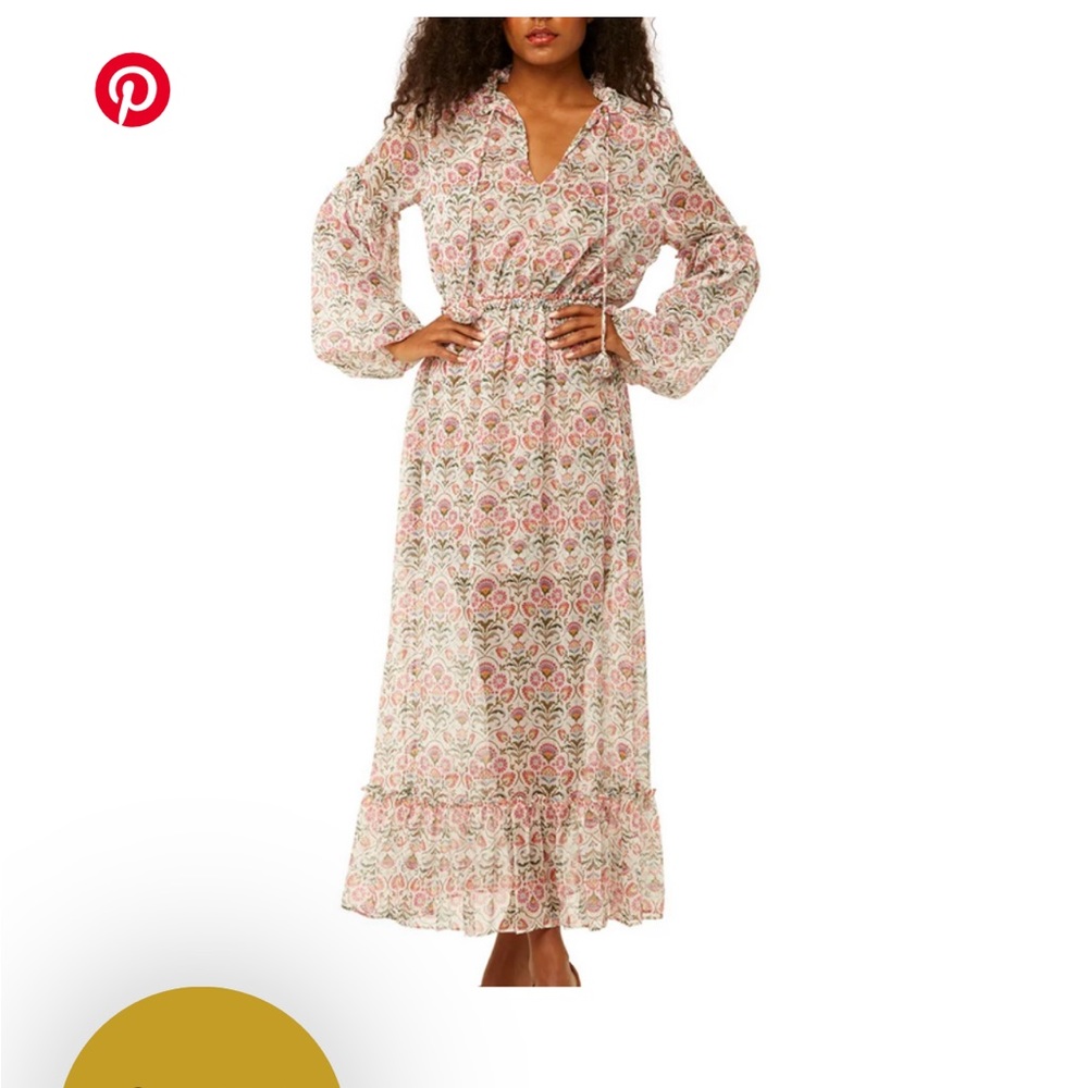 MISA Los Angeles Long Sleeve Maxi Amata Floral Dress